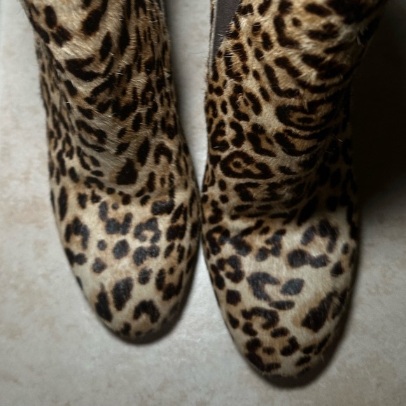 Leopard Print Sam Edelman Cow Hair Boots - Picture 4 of 4